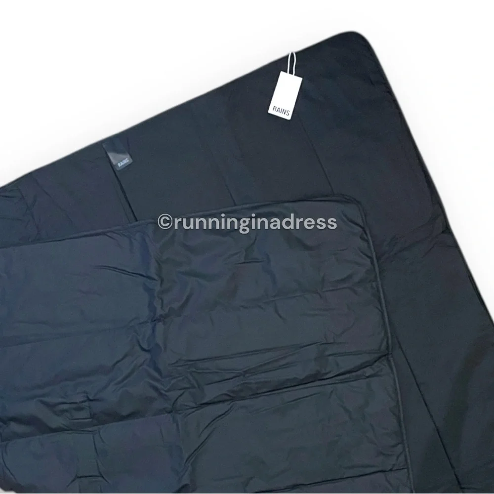 NWT Rains Waterproof Trail Blanket With Pack, Carry & Store System In Black